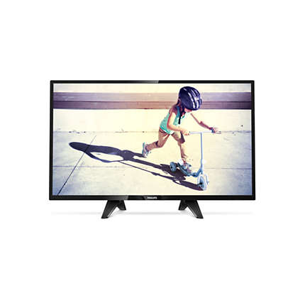 Philips Ultra Slim LED TV 32 32PHS4132 12 HDR 1366x768p 280cd PPI-200Hz 2xHDMI USB(AVI MKV) DVB-T T2 T2-HD C S S2, 16W, C:Black2