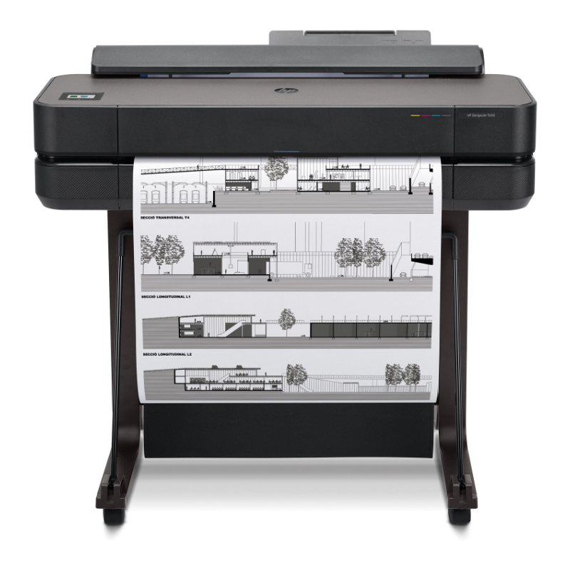 HEWLETT-PACKARD HP DesignJet T650 Printer/Plotter 2025 edition - 24 Roll/A4, A3, A2, A1 Color Ink, Print, Auto Sheet Feeder, Auto Horizontal Cutter, LAN, WiFi, 26 sec/A1 page, 81 A1 prints/hour, with