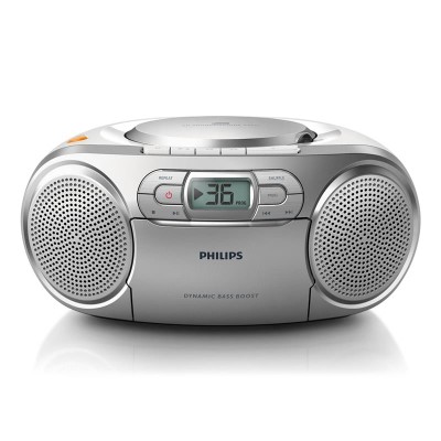 Philips CD Soundmachine AZ127 / 12 Silver 4W Play MP3-CD, CD and
