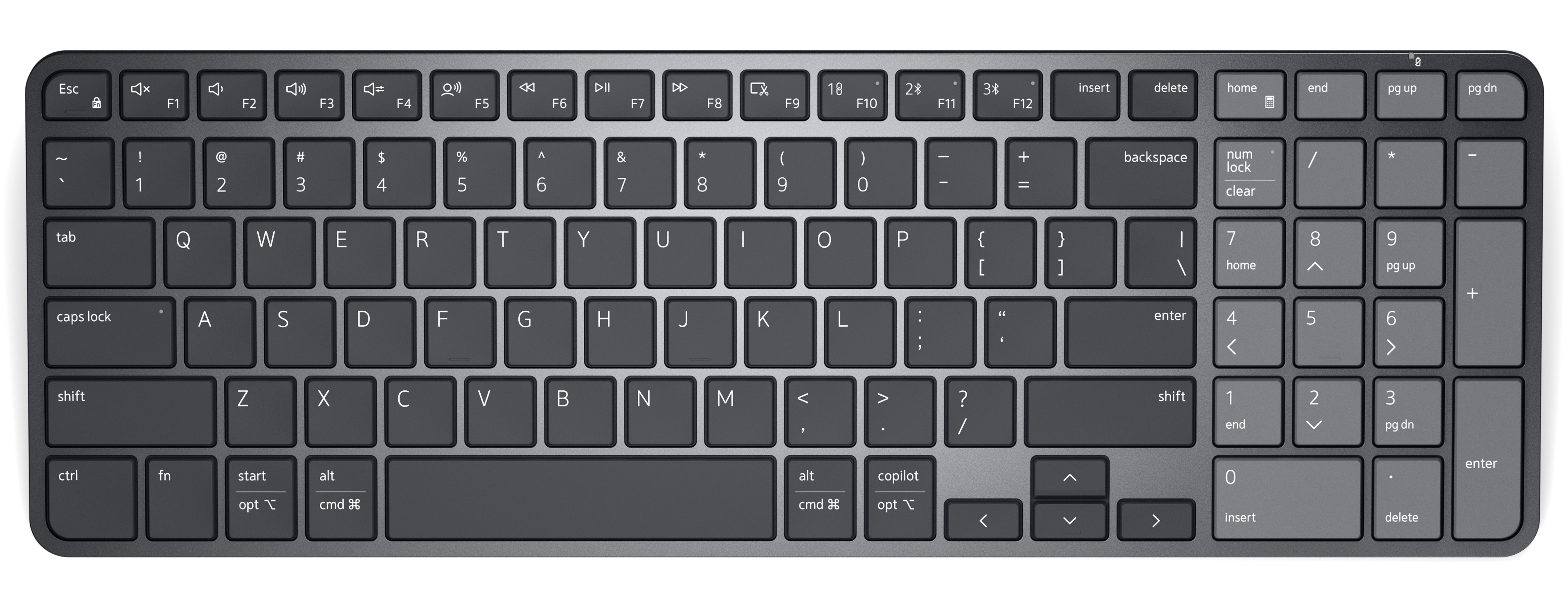 DELL Pro 7 Rechargeable Compact Keyboard - KB746 - US International (QWERTY)