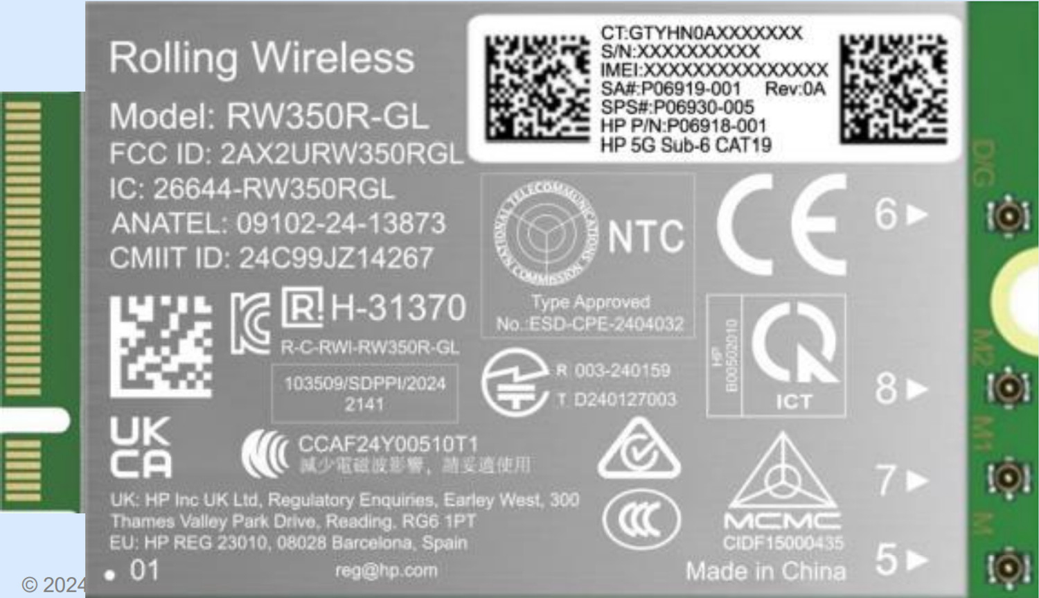 HEWLETT-PACKARD HP 5G Modem m.2