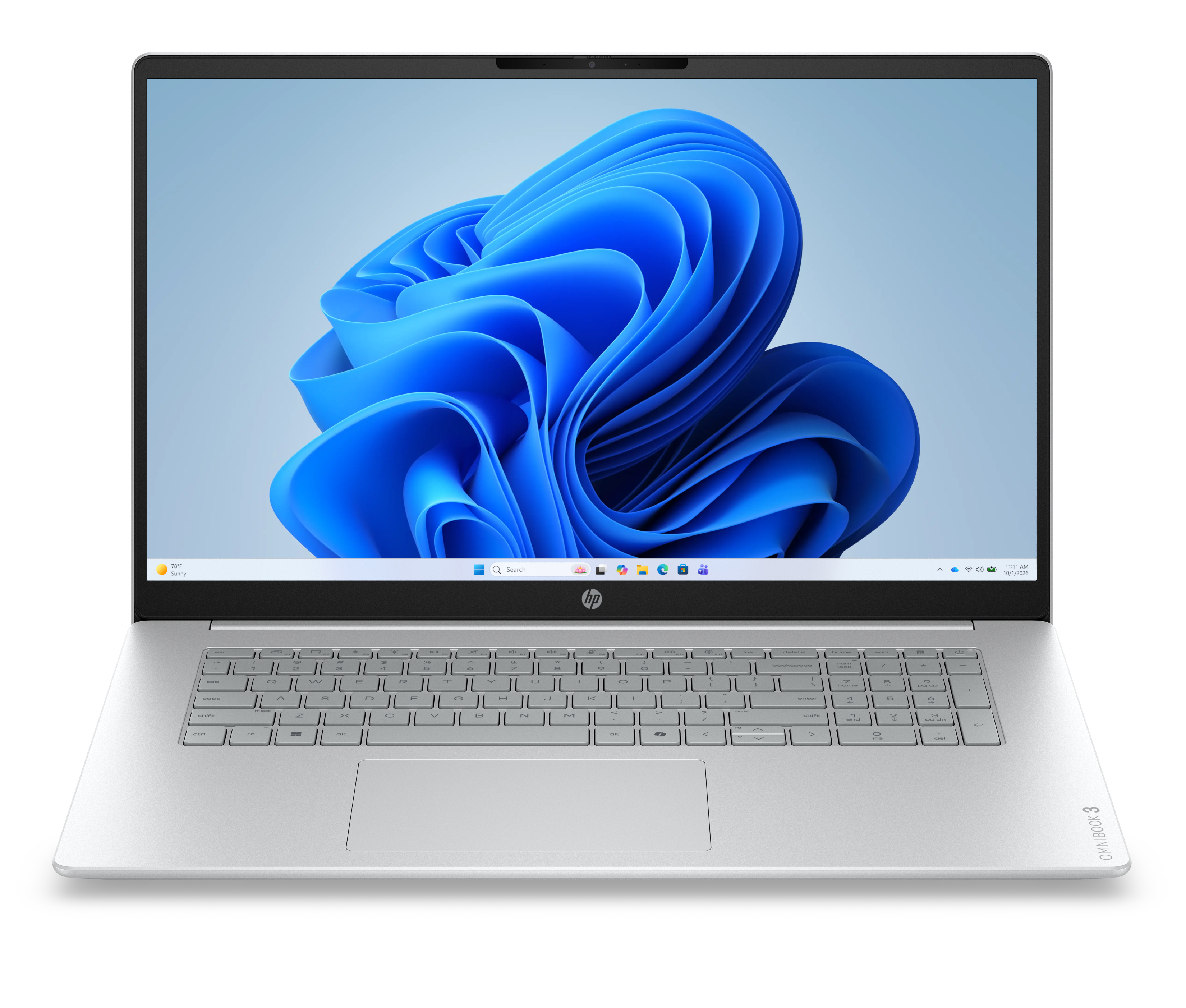 HEWLETT-PACKARD HP OmniBook 3 17-dp0008nnx - Ryzen 5 40, 16GB LPDDR5 5500 on-board, 512GB PCIe Value, 17.3 FHD (1920x1080) Antiglare IPS 300 nits, Glacier Silver DF+ - 1080p TNR, Not Included 45W AC A