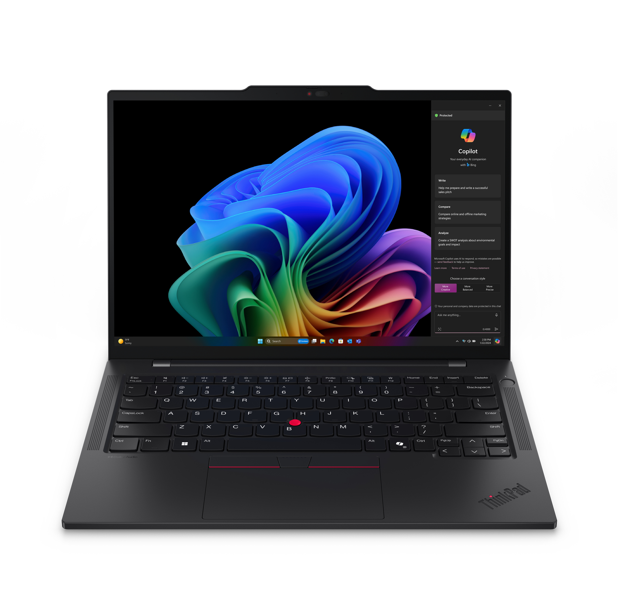 LENOVO ThinkPad T14s Gen 6 Snapdragon® X Elite X1E-78-100 512GB SSD 32GB 14 (1920x1200) TOUCHSCREEN WIN11 Pro BLACK Backlit Keyboard FP Reader 1YW