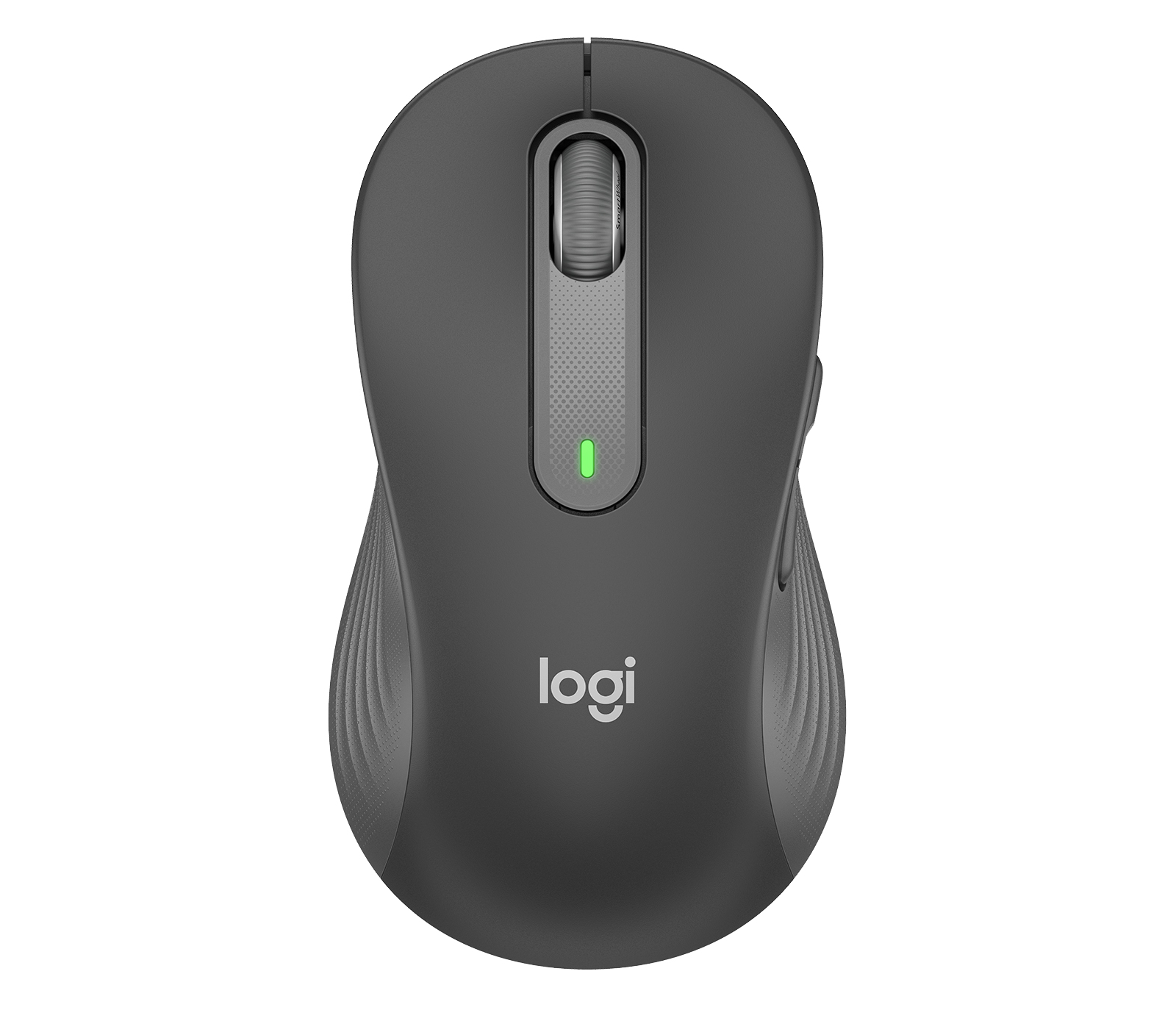 Logitech signature m650 l left | smartwheel in silenttouch | bluetooth in logi bolt | črna brezžična optična miška za levičarje 1 Logitech signature m650 l left črna brezžična miška za levičarje – pogled od zgoraj