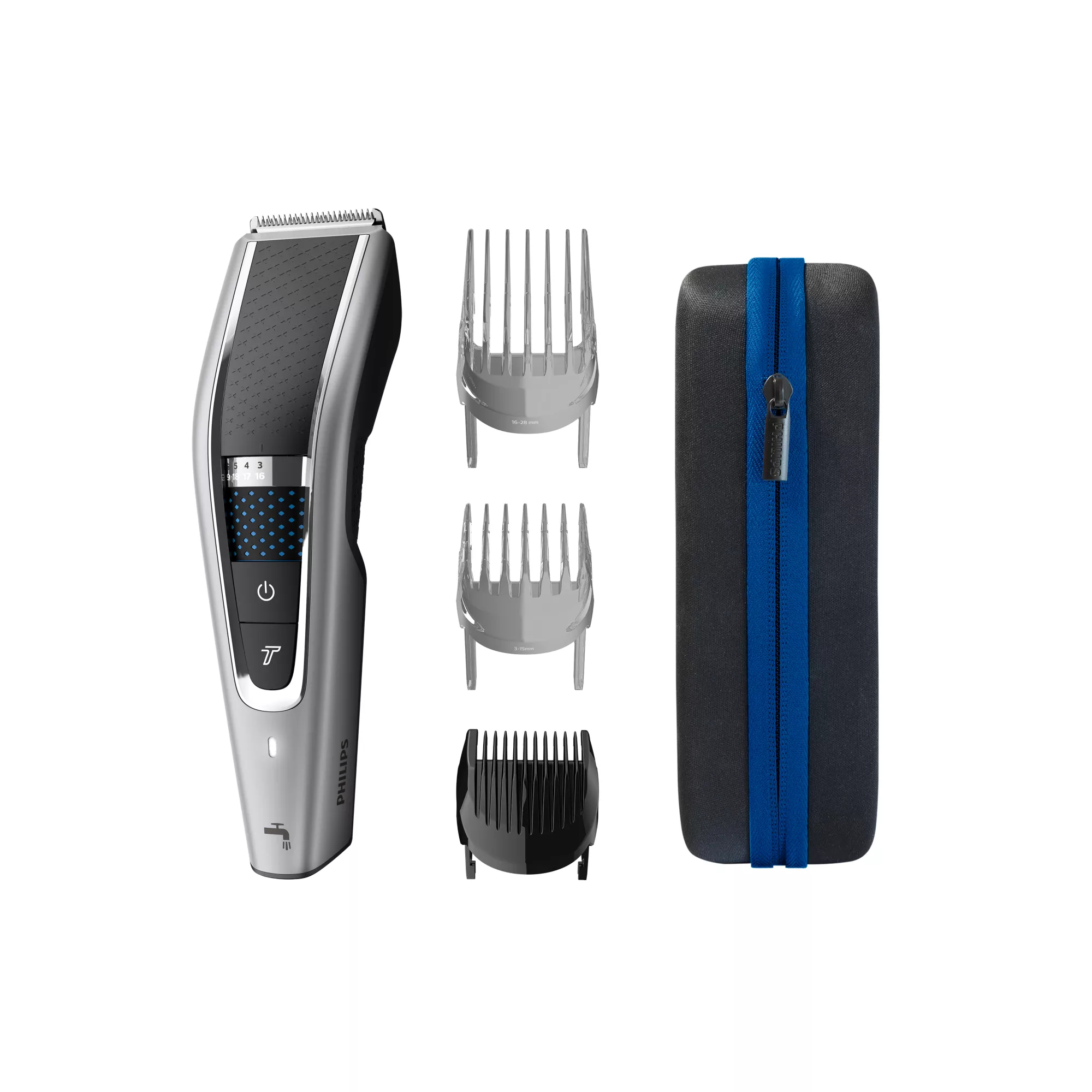PHILIPS Hairclipper series 5000 Washable hair clipper HC5650/15 Trim-n-Flow PRO technology 28 length settings (0.5-28mm) 90 min cordless use/1h charge/Damaged package